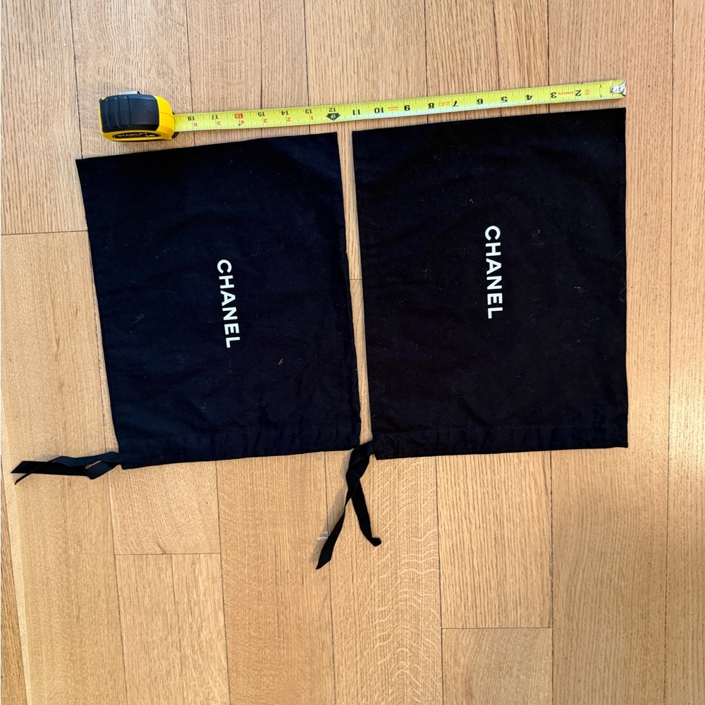 CHANEL Black Accessory Dust Bags 11 by 12 3/4 inches